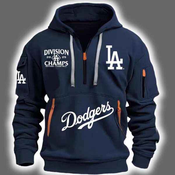 Dodgers 2025 Division Champs Quarter Zip Hoodie