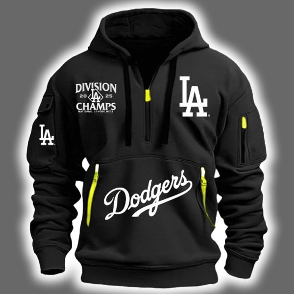 Dodgers 2025 Division Champs Quarter Zip Hoodie