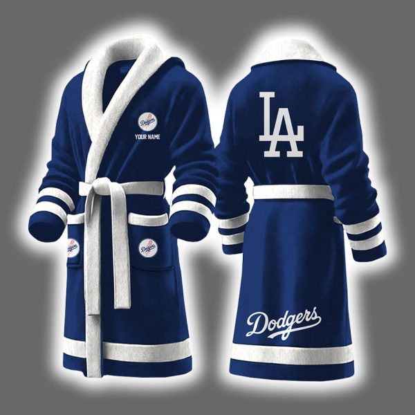 Dodgers Baseball Personalized Bathrobe