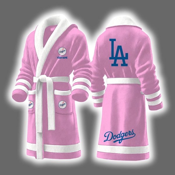 Dodgers Baseball Personalized Bathrobe 3