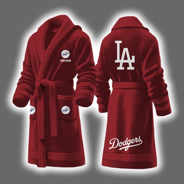 Dodgers Baseball Personalized Bathrobe 4