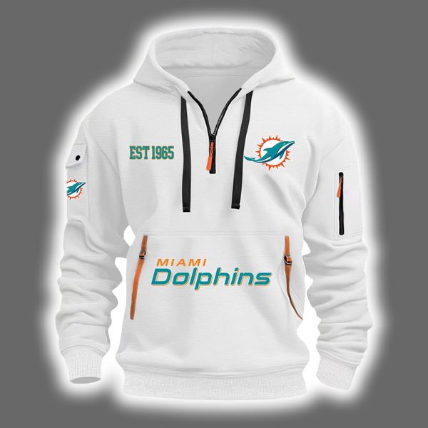 Dolphins Est 1965 Quarter Zip Hoodie 2