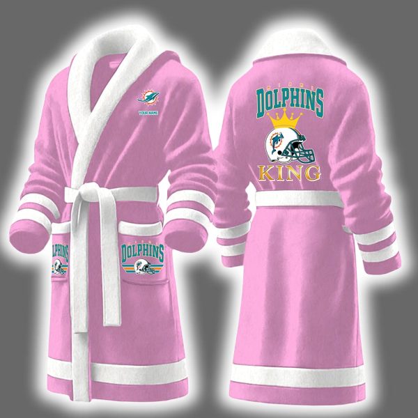 Dolphins King Personalized Bathrobe 5