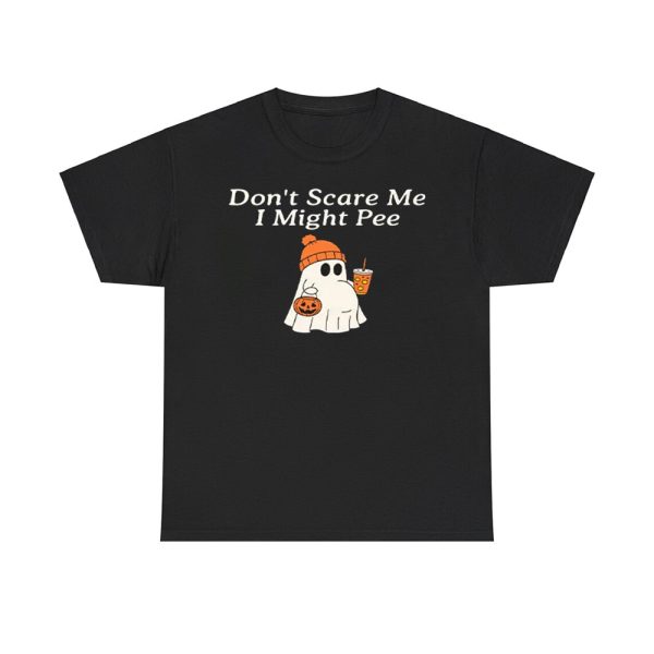Don't Scare Me I Might Pee Halloween Pregnant Ghost Shirt