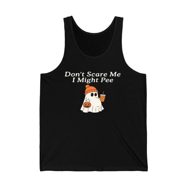 Dont Scare Me I Might Pee Halloween Pregnant Ghost Shirt 4