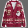 Dont Stop Believe Black Santa Claus Christmas Cardigan 2