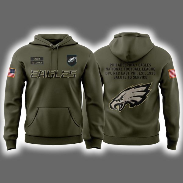 Eagles 2025 Salute To Service Hoodie Joggers Cap