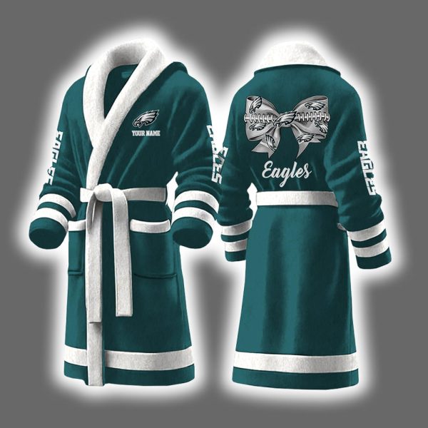 Eagles Bow Tie Personalized Bathrobe