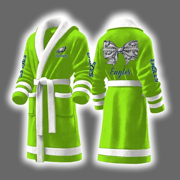 Eagles Bow Tie Personalized Bathrobe 5
