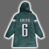 Eagles DeVonta Smith 6 Football Unisex Blanket Hoodie 3