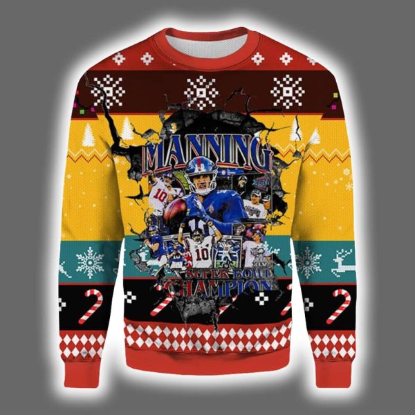Eli Manning NY Giants Ugly Christmas Sweater