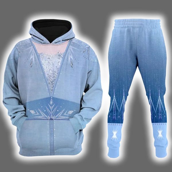 Elsa Frozen Halloween Costume Hoodie Joggers
