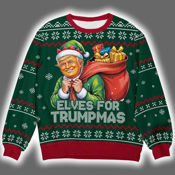 Elves For Trumpmas Ugly Christmas Sweater