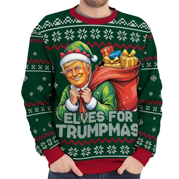 Elves For Trumpmas Ugly Christmas Sweater 2