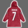 Falcons Bijan Robinson 7 Football Blanket Hoodie 3