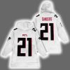 Falcons Deion Sanders 21 Football Blanket Hoodie