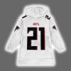 Falcons Deion Sanders 21 Football Blanket Hoodie 2