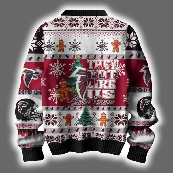 Falcons They Not Like Us Ugly Christmas Sweater 3
