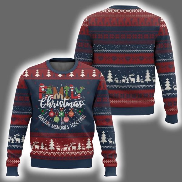 Family Making Memories Together Ugly Christmas Sweater