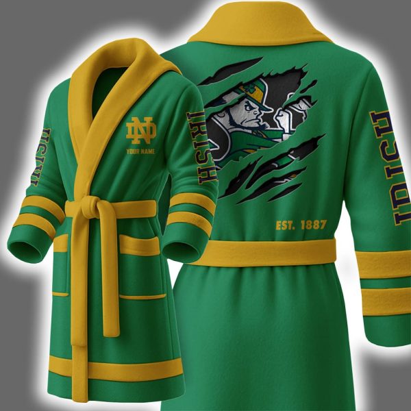 Fighting Irish Est 1887 Personalized Bathrobe