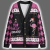 Flamingo Is This Jolly Enough Christmas Cardigan 2 1