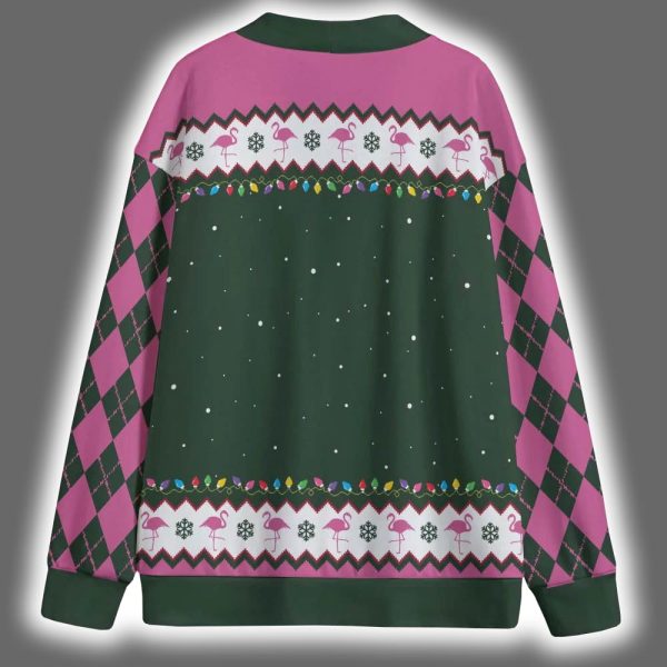 Flamingo Is This Jolly Enough Christmas Cardigan 5 1