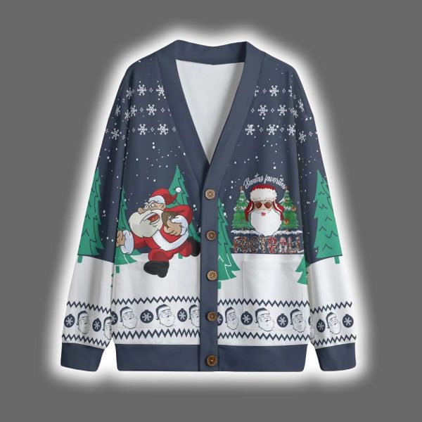 Football Santa Christmas Cardigan 3