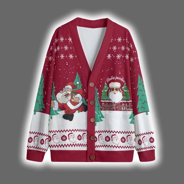 Football Santa Christmas Cardigan 4