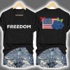 Freedom Charlie Kirk Blueberries American Flag Two Sided Shirt 3
