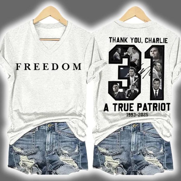 Freedom Thank You Charlie Kirk Two-Sided Shirt