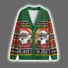 Funny Believe Black Santa Christmas Cardigan