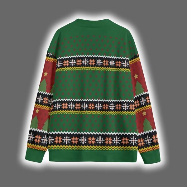 Funny Believe Black Santa Christmas Cardigan 2