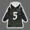 Garrett Wilson 5 NY Jets Football Unisex Blanket Hoodie 2