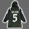 Garrett Wilson 5 NY Jets Football Unisex Blanket Hoodie 3