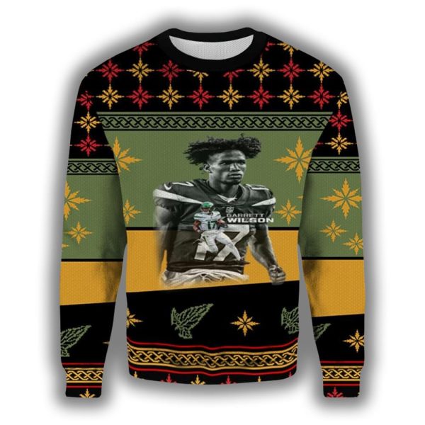 Garrett Wilson Jets Ugly Christmas Sweater 2