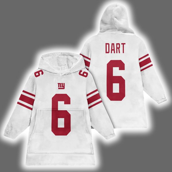 Giants Dart 6 Football Unisex Blanket Hoodie 2