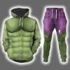 Green Hulk Halloween Costume Hoodie Joggers