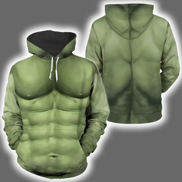 Green Hulk Halloween Costume Hoodie Joggers 2