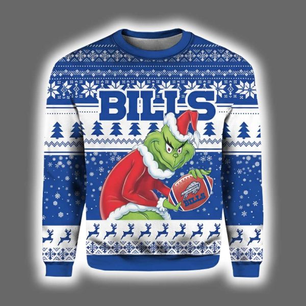 Grnch Bills 2025 2026 Rivalries Cold Front Christmas Ugly Sweater