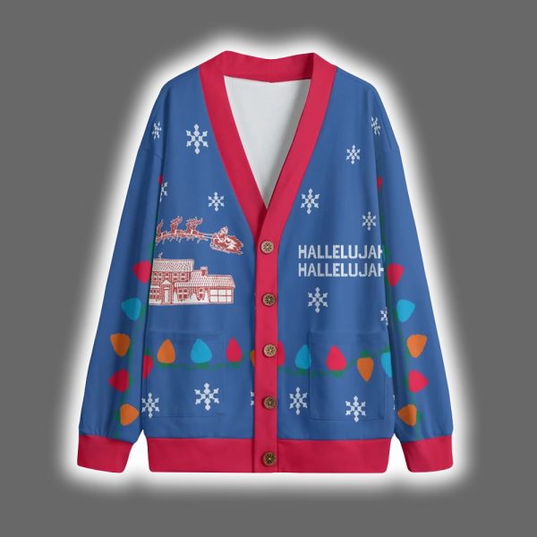 Hallelujah Griswold House Ugly Christmas Sweater Cardigan 2
