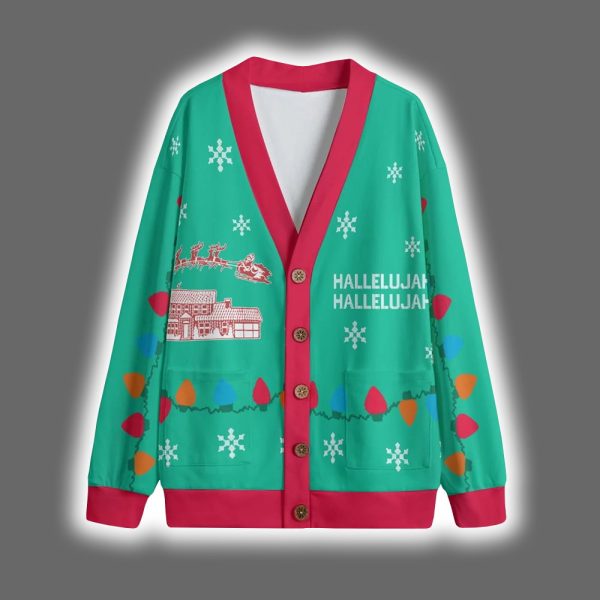 Hallelujah Griswold House Ugly Christmas Sweater Cardigan 3
