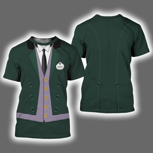 Haunted Men Butler Halloween Costume Shirt