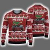 Hippie Car Merry Christmas Ugly Christmas Sweater