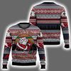Hockey Santa Checking It Once Checking It Twice Ugly Christmas Sweater