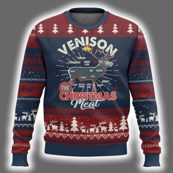 Hunting Deer The Christmas Meal Ugly Christmas Sweater 2