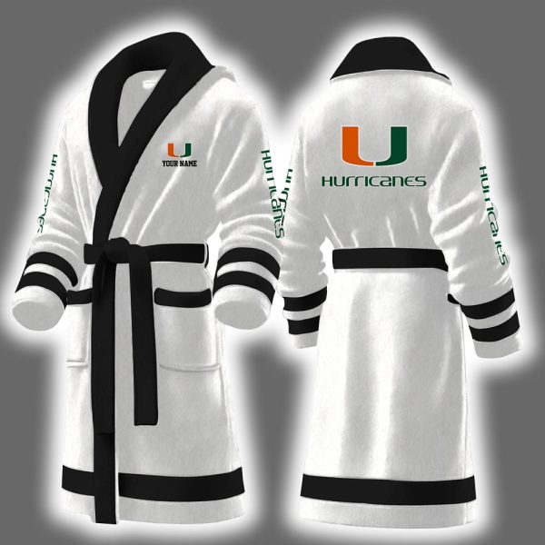 Hurricanes Football Personalized Bathrobe 4