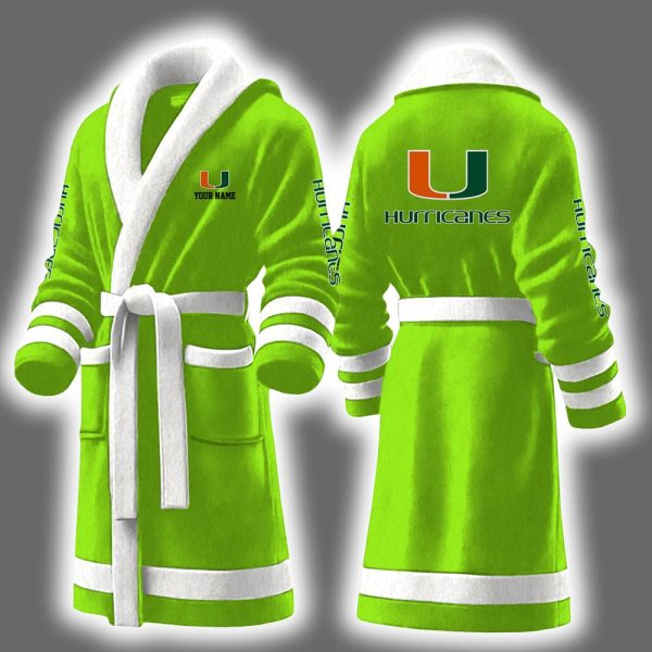 Hurricanes Football Personalized Bathrobe 5