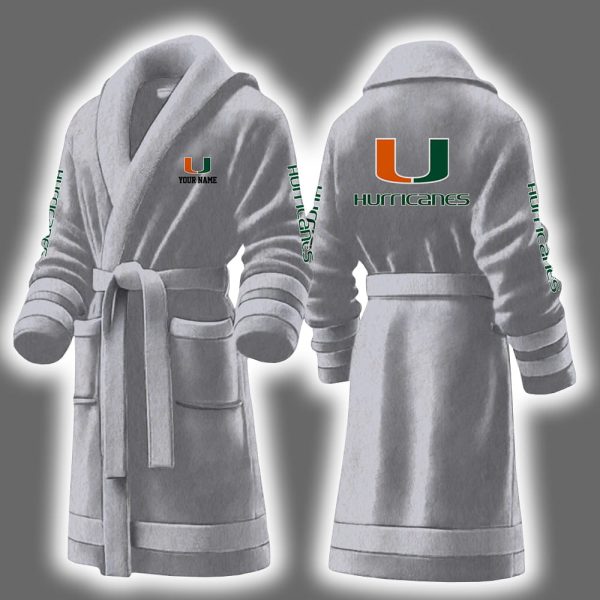 Hurricanes Football Personalized Bathrobe 7