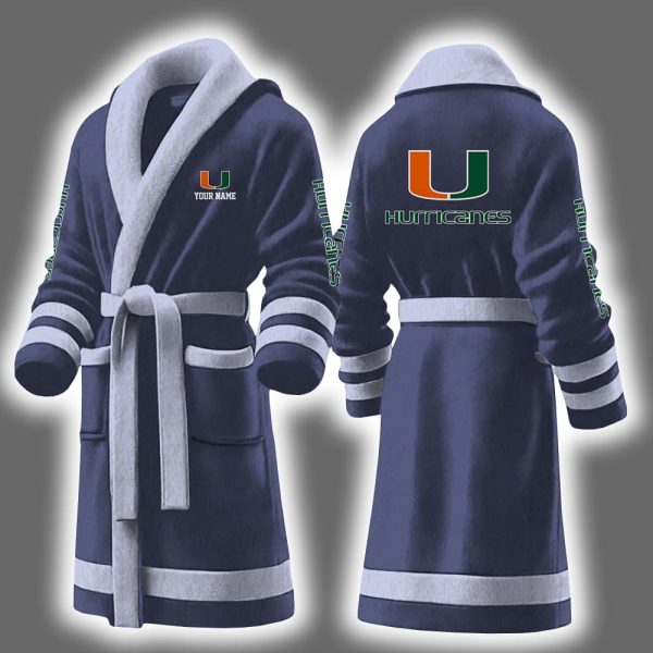 Hurricanes Football Personalized Bathrobe 8