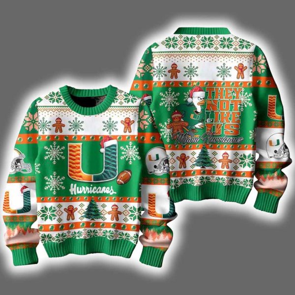 Hurricanes They Not Like Us Ugly Christmas Sweater